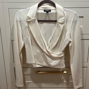 Express Collared Wrap Blouse